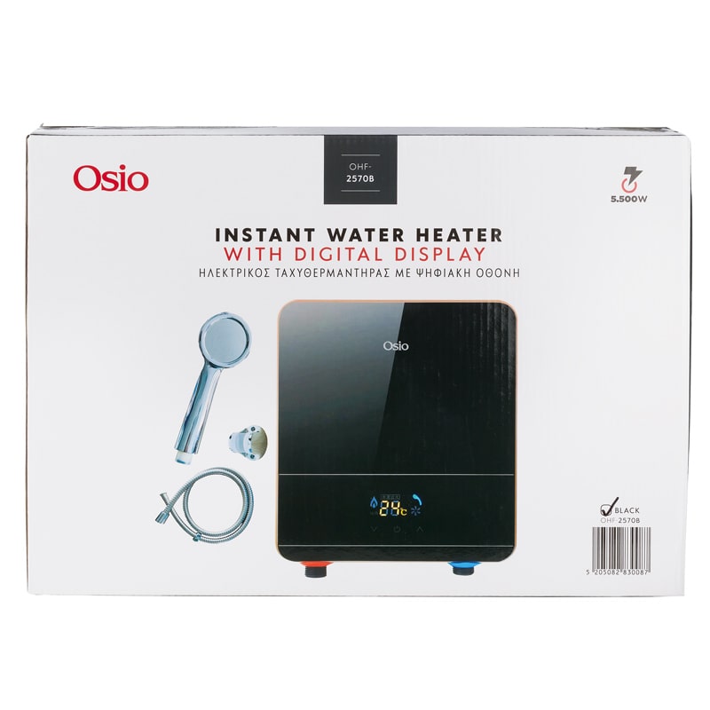 Osio OHF-2570B Ηλεκτρικός ταχυθερμαντήρας μπάνιου με οθόνη και